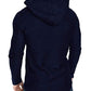 Mens Fashion Athletic Hoodies Sport Sweatshirt Solid Color Fleece Pullover Navy
