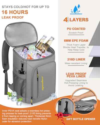 Cooler Backpack Insulated Leak Proof for Women Men Soft Cooler Bag (36 Count)
