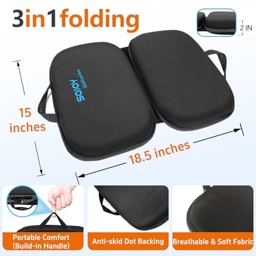 iGelComfort 3 in 1 Foldable Gel Seat Cushion Featured with Memory Foam