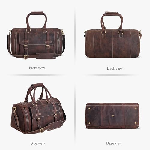 Genuine Leather Duffle Bag for Men