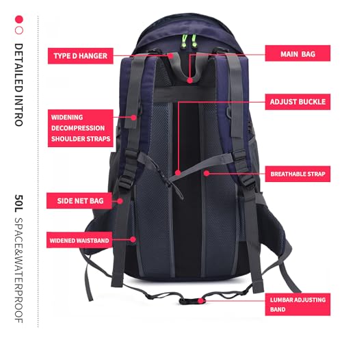 50L Hiking Backpack