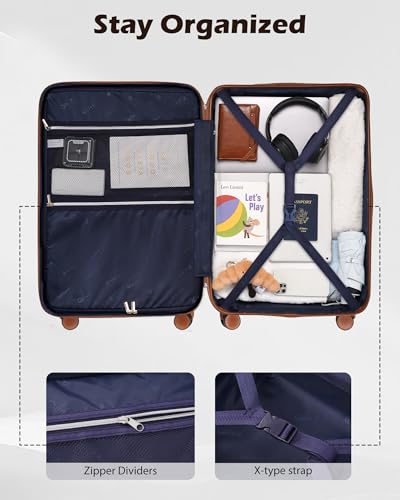 Luggage Set Lightweight and Durable Hardshell (5 Count)