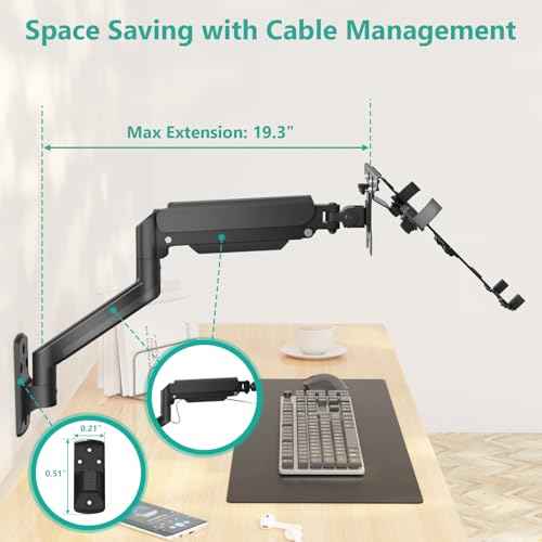 Laptop Wall Mount for 17" Notebook and Up to 32" Screen