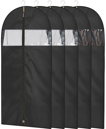5 Pack Moucas 50" Black Garment Bag (5 Count)