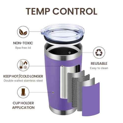 20oz Tumbler 12 Pack Double Wall Vacuum Insulated Travel Mug Bulk (12 Count)