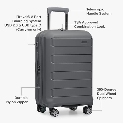 Pagosa Hardshell Expandable Luggage with Spinner Wheels (3 Piece)