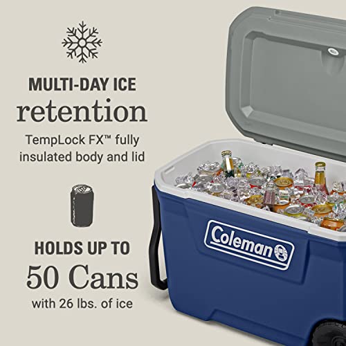 Classic Series Insulated Portable Rolling Cooler with Wheels