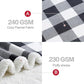 Sherpa Fleece Throw Blanket 80" x 90" Reversible Plush Fluffy Large Big Blanket Lattice Flannel Blankets for All Season Use