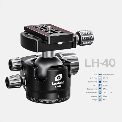 61.7" Compact Carbon Fiber Camera Tripod Ball Head LS