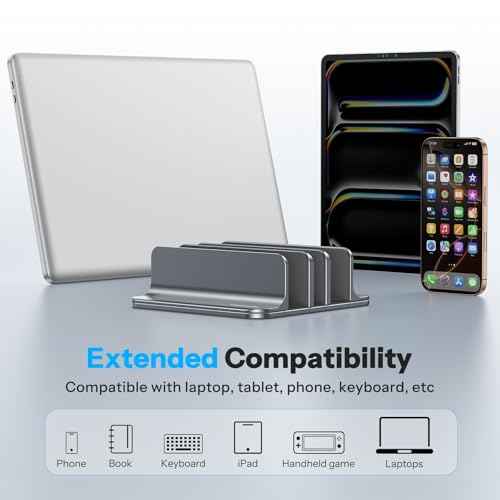 3 Slot Multiple Vertical Laptop Stand