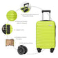 Luggage Set 3 Piece Luggage Set ABS hardshell Spinner Wheels Luggage Carry on Suitcase with Weekender bag & Toiletry bag（Lime） (3 Count)