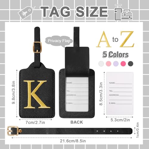Personalized Initial Luggage Tags for Suitcase TSA Approved