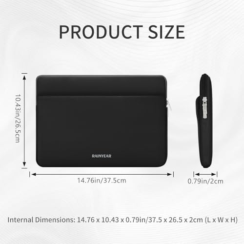 RAINYEAR Laptop Sleeve Case 15 Inch