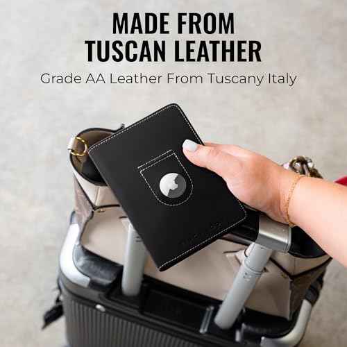 Passport Wallet with AirTag Holder