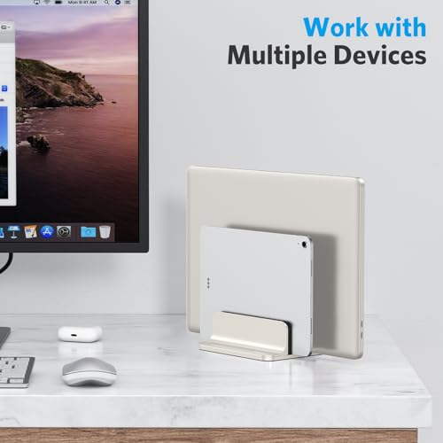 Dual Vertical Desk Laptop Stand Holder