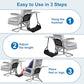 Airplane Foot Hammock （ Memory Foam） 2 in 1 Removable Support Pad (12.8 Ounce)