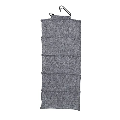 10 Pocket Double Hang Canvas Shoe Organizer Side‑by‑Side Hanging Storage
