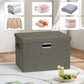 Storage Bins with Lids Fabric Closet Organizers Cubes Office Organization (3 Count)