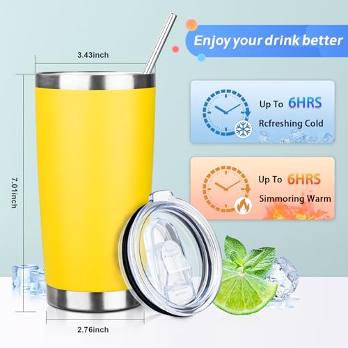 20oz Tumbler with Straw and Brush (4 Count)