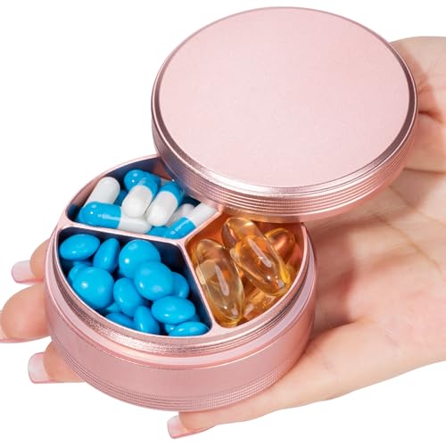 PortableMetal Pill Box 3 Compartment