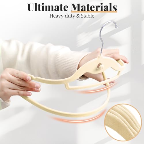 Velvet Felt Stackable Hangers 50 Pack (50 Count)