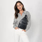 Sling Bag for Women Cross Body Bags Fanny Packs Over the Shoulder Bag Sling Backpack Vegan Leather Trendy Gifts Travel Handbag Black