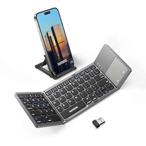 Foldable Bluetooth Keyboard with Touchpad