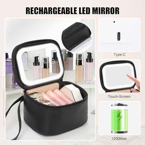 Mini Makeup Bag with Led Mirror