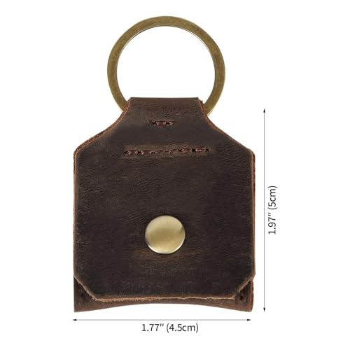 Genuine Leather SD Card Holder Keychain