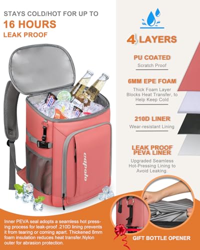 Cooler Backpack Insulated Leak Proof for Women Men Soft Cooler Bag (36 Count)