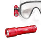 D560 Mini Scuba Dive Light with 360° Rotatable Mask Clip