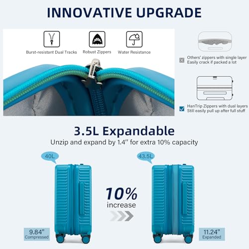 20 Inch Hardside Carry on Luggage with Wheels