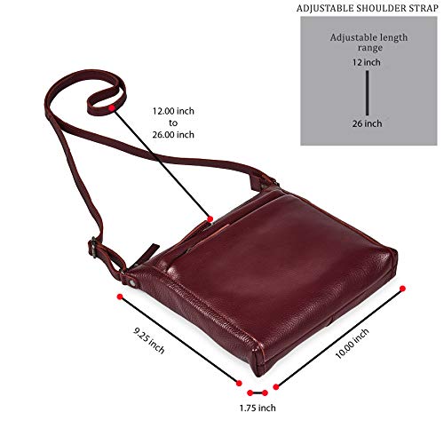 Leather Crossbody Bags for Women Small Genuine Nappa Purse Multi