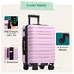Boren Expandable Hardside Rugged Travel Luggage with 8 Spinner Wheels (3 Piece)