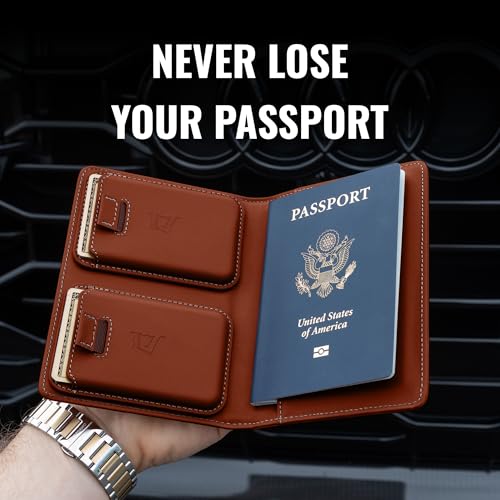 Passport Wallet with AirTag Holder