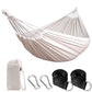 Cotton Camping Hammock Portable with Tree Straps Holds 660lbs