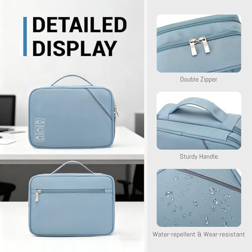 Electronic Organizer Travel Double Layer Cable Organizer Bag