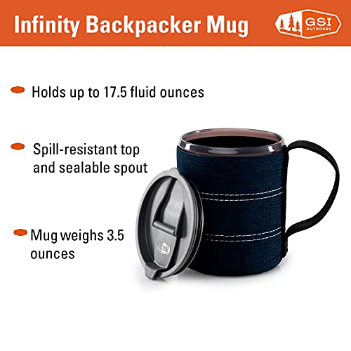 Infinity Lightweight Neoprene Backpacker Neoprene Mug for Camping and Backpacking