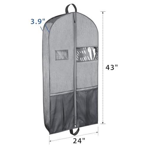 Garment Bags for Travel Suit Bags for Hanging Clothes 43 in (2 Count)