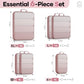 6/9/11 Set Compression Packing Cubes for Travel Essentials,Compressible Expandable Large Luggage Organizer Bags for Clothing,Space Saver Bags with Over 1000 pcs of Mesh Holes(Light Coral) (6 Count)