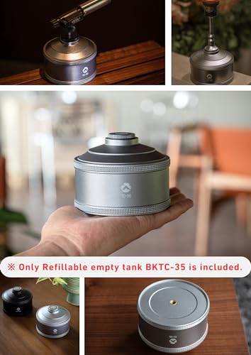 CAMPINGMOON Replacement Empty Refillable Gas Fuel Cylinder Standard for Backpacking Camping Stove EN417 Lindal Valve 110g TC