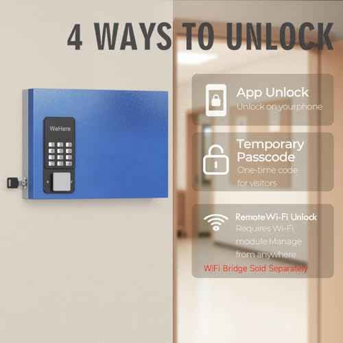 16 Key Lock Box Smart Key Organier Cabinet with Keypad & App for Office