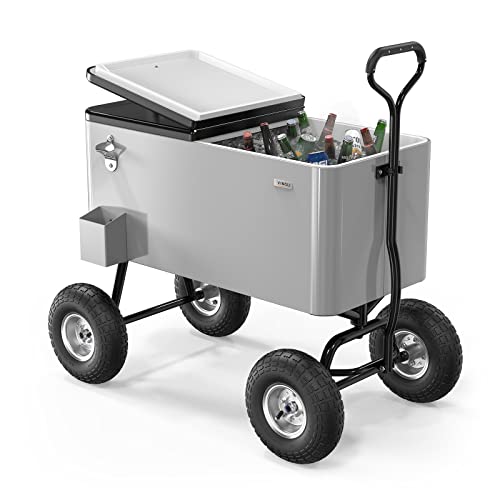 80 Quart Wagon Rolling Cooler Ice Chest