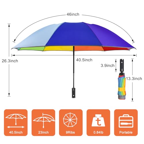 Portable Compact Folding Inverted Umbrella LED