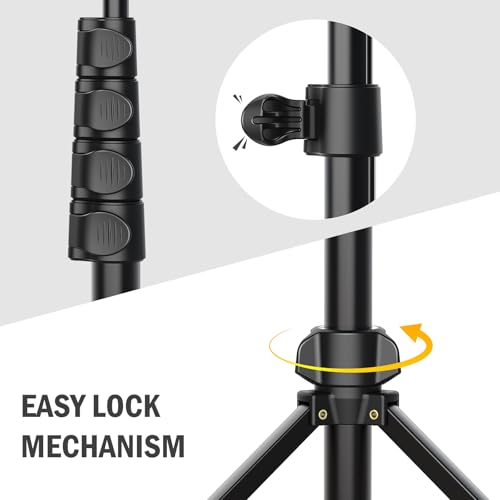 64” Tripod for Cell Phone & Camera with Remote and Phone Holder
