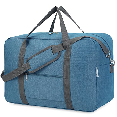 Carry on Luggage 22x14x9 Airline Approved Foldable Duffle Bag for Travel Packable Duffel Bag for Traveling Airplane for Women and Men 40L