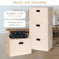 Storage Bins with Lids Fabric Closet Organizers Cubes Office Organization (3 Count)