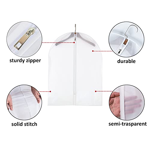 6 Pack Short Garment Bags (12 Count)