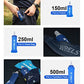 Folding Soft Flask Portable Collapsible 150ml Running Lightweight Water Bottle for Outdoor Sports