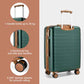 Carry On Suitcase 20in Expandable ABS+PC Airline Approved Green